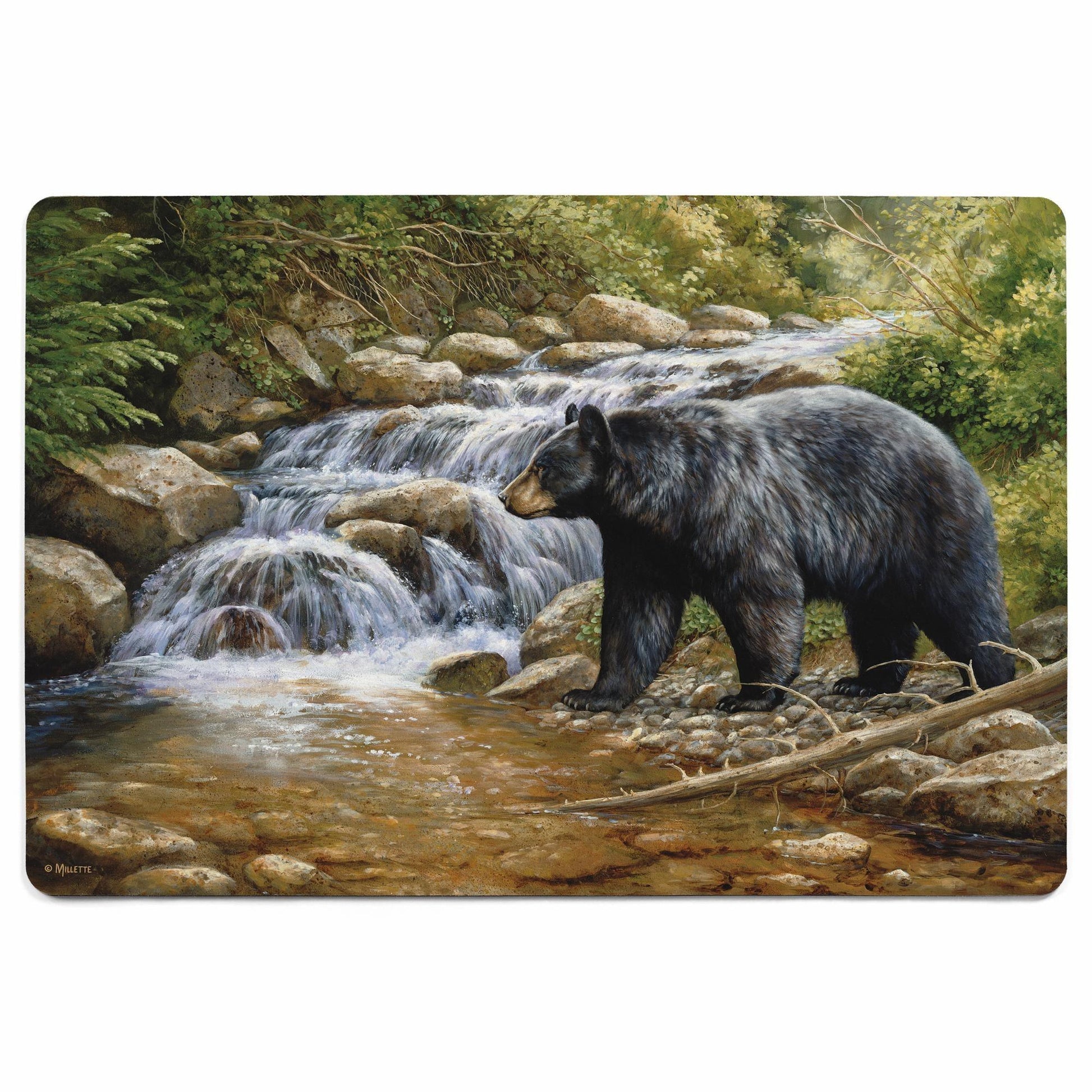 Shadow of the Forest - Black Bear Floor Mat - Wild Wings