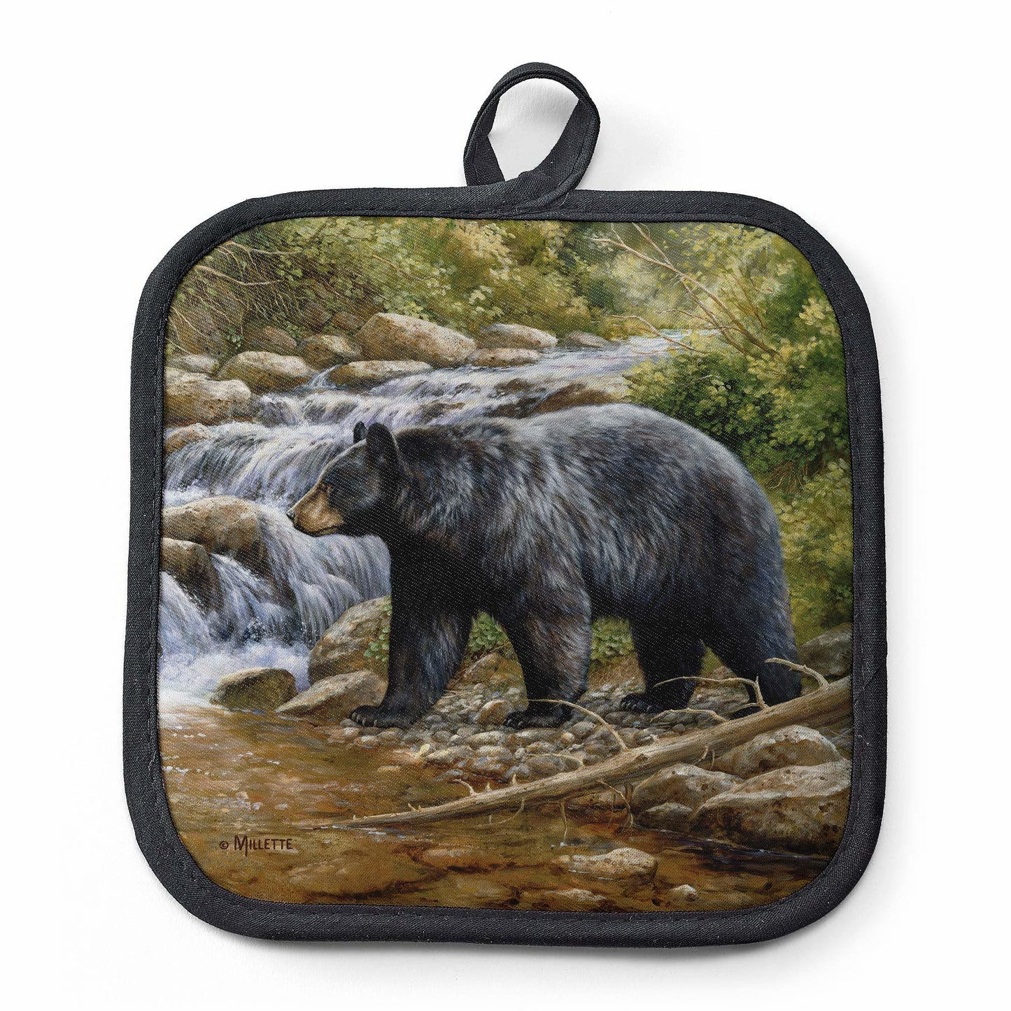 Shadow of the Forest—Black Bear Pot Holder - Wild Wings
