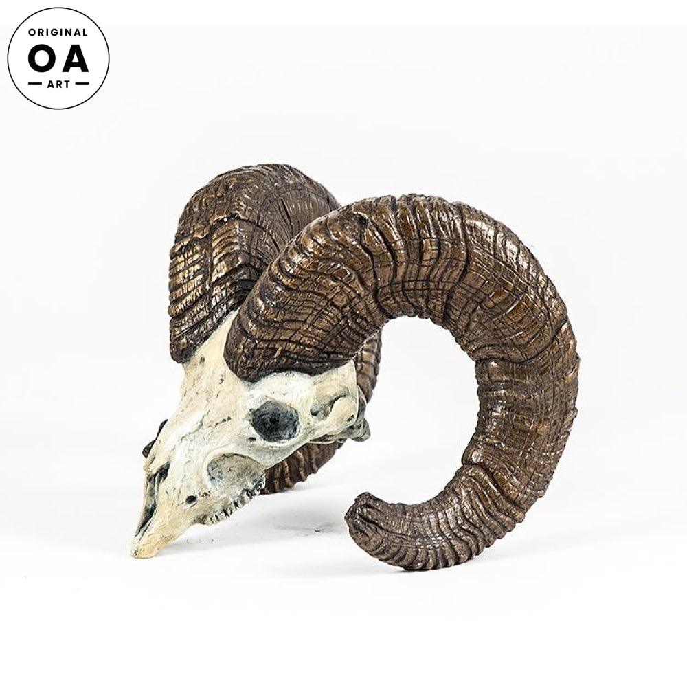 Sheep Skull Original Bronze Sculpture - Wild Wings