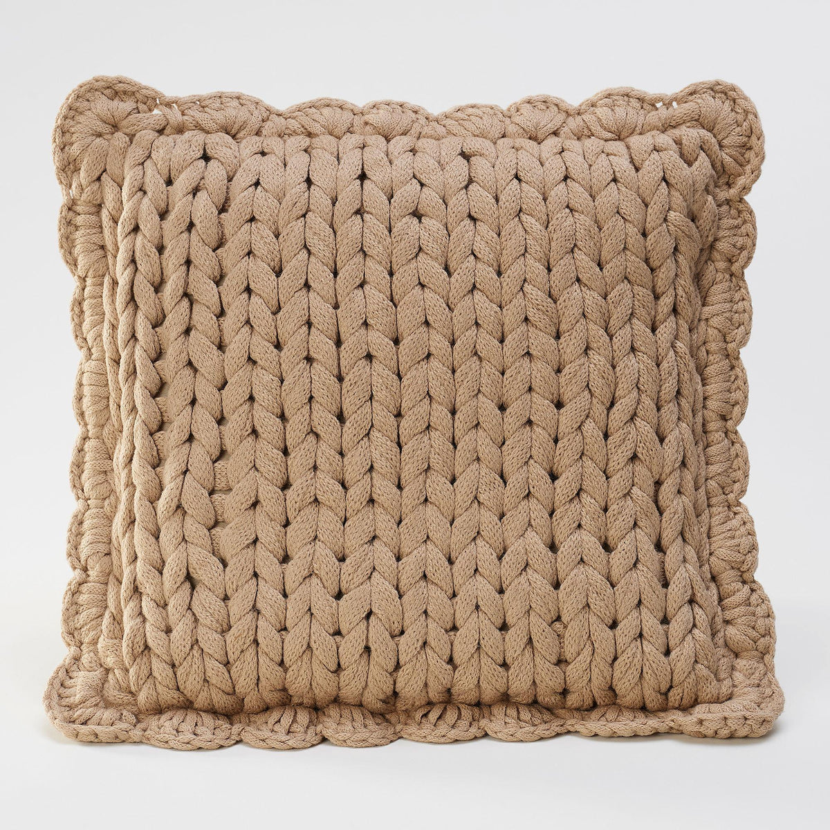 Chunky Taupe Pillow - Wild Wings