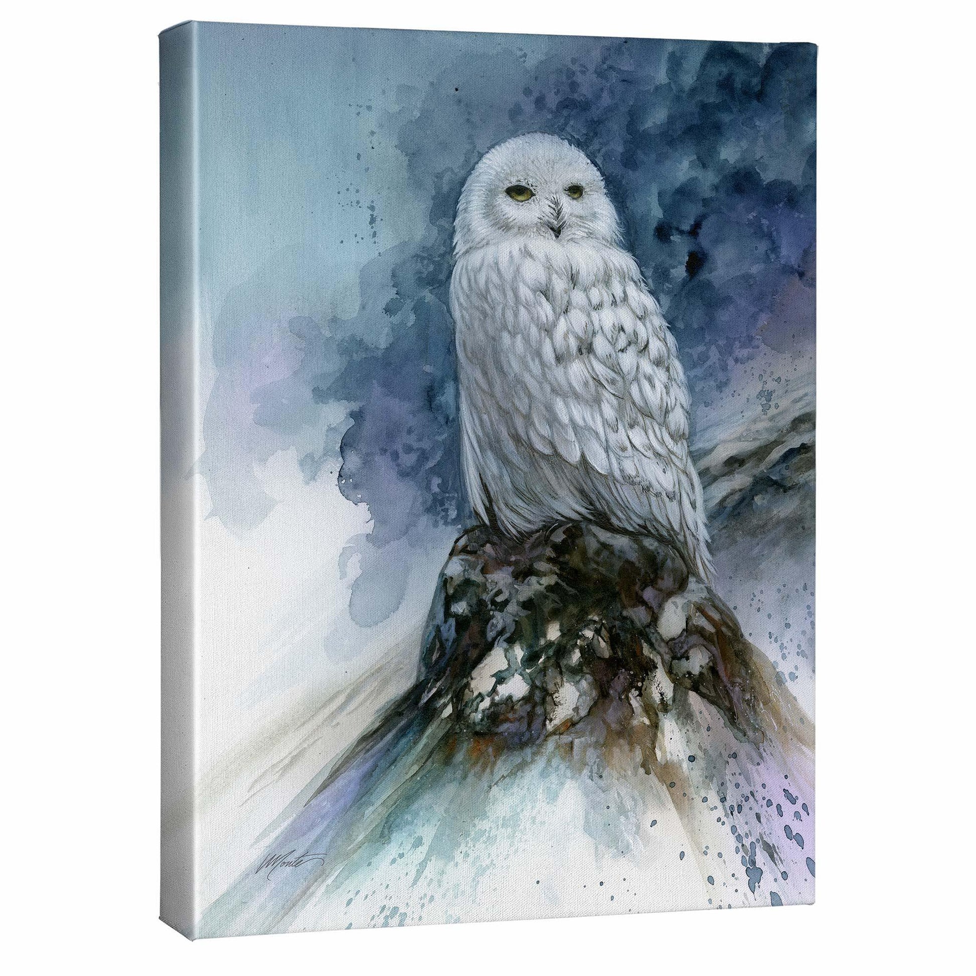 Snow Storm—Snowy Owl Gallery Wrapped Canvas - Wild Wings