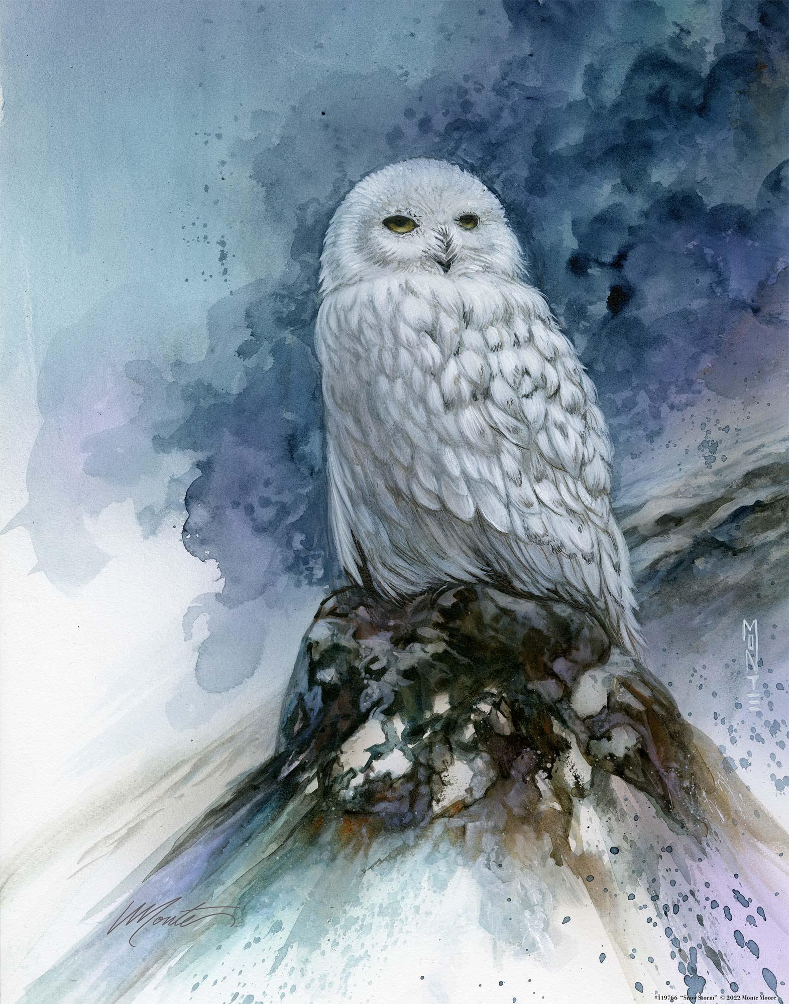 Snow Storm—Snowy Owl Art Print - Wild Wings