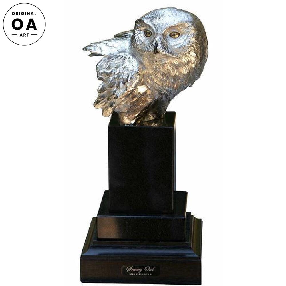 Snowy Owl Original Bronze Sculpture - Wild Wings