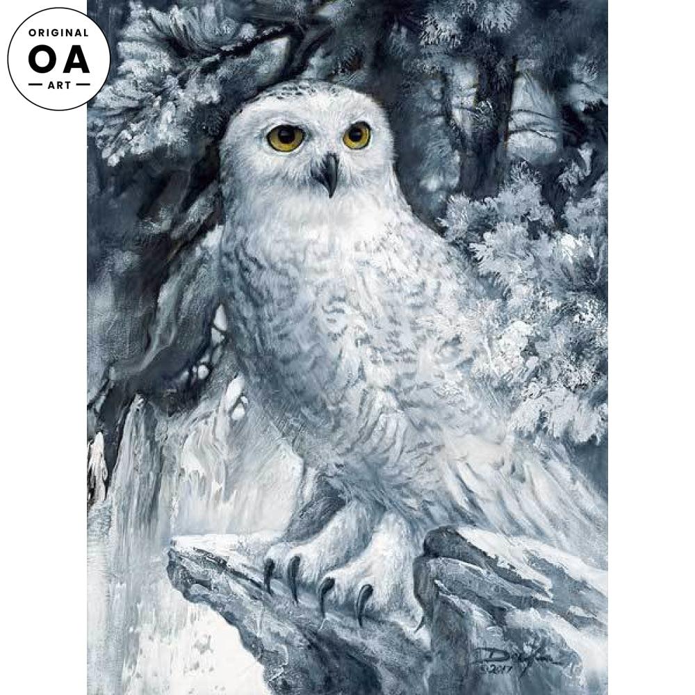 Wintertime—Snowy Owl Original Oil Painting - Wild Wings