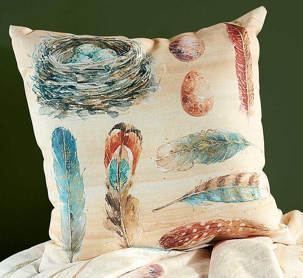 Feathered Nest Pillow - Wild Wings