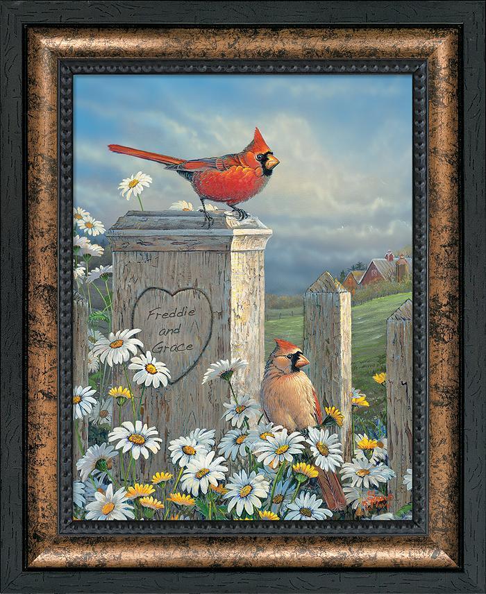 Spring Post Personalized Framed Canvas from Wild Wings