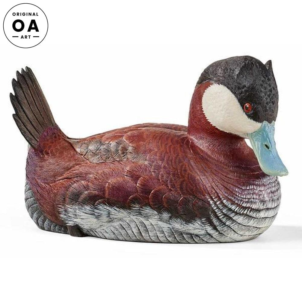 Spring Ruddy—Ruddy Duck Original Wood Carving - Wild Wings