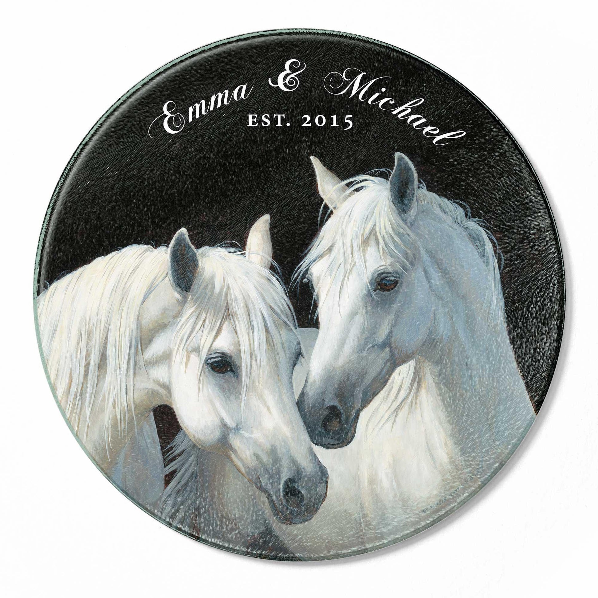 Stable Mates-Horses Round Cutting Board - Wild Wings