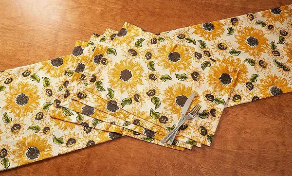 Sunflower Field Table Linens - Wild Wings