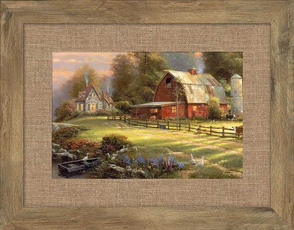 Sunset at Riverbend Farm Framed Print - Wild Wings