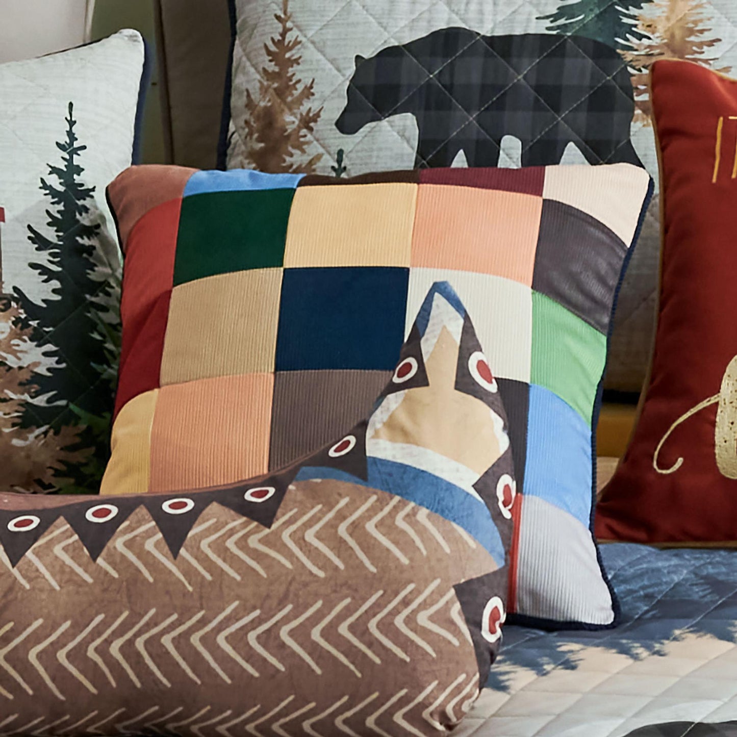 Patchwork Decorative Pillow - Wild Wings