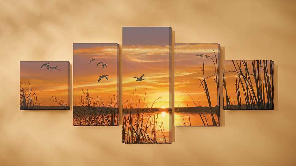 Sunset Silhoutette—Mallards Art Collection - Wild Wings