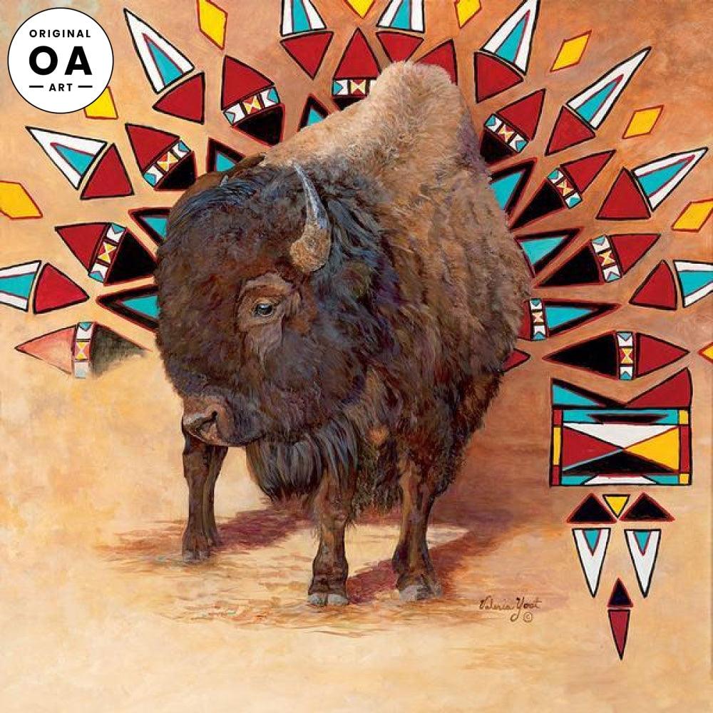 Tanazin—Bison Original Acrylic Painting - Wild Wings