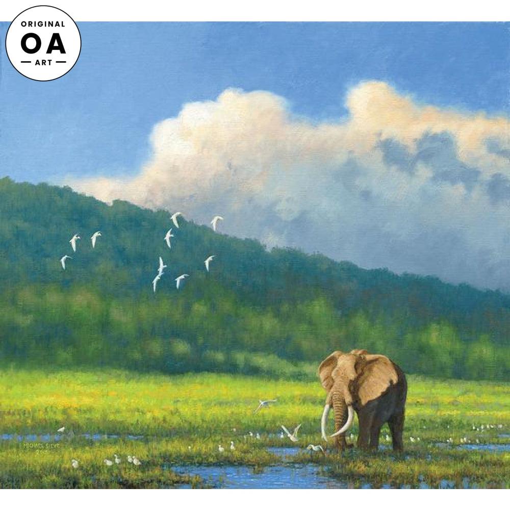The Elephant Paul Kruger Original Oil Painting - Wild Wings