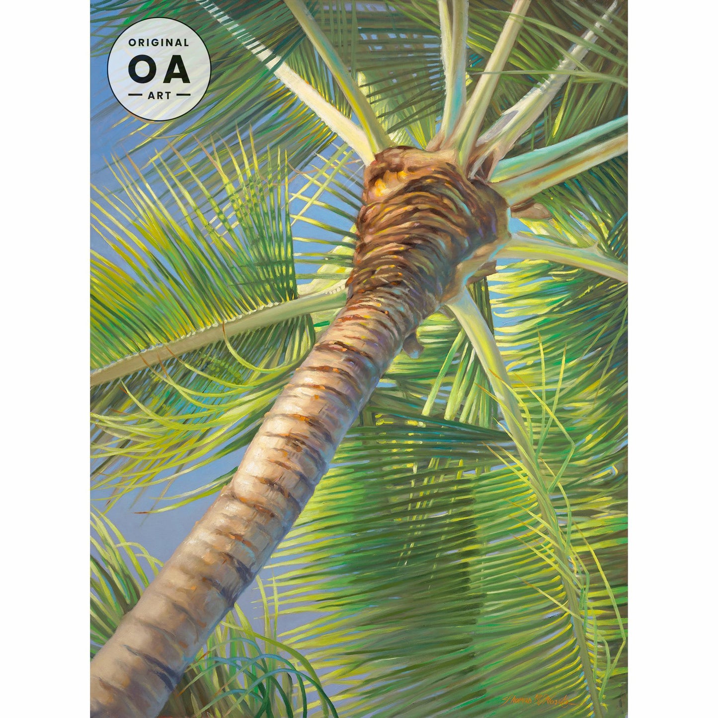 Things are Looking Up-Palm Tree Original Acrylic Painting - Wild Wings