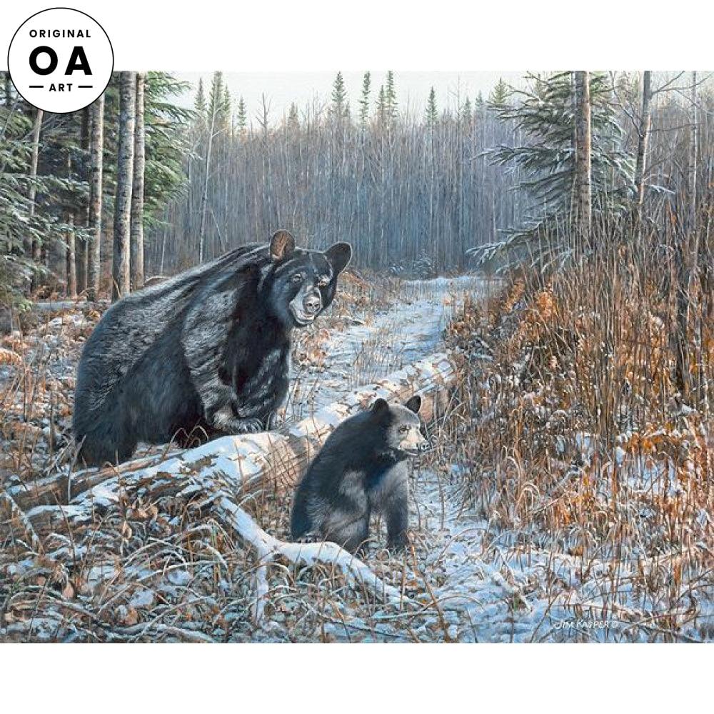 Time to Hibernate—Black Bears Original Acrylic Painting - Wild Wings