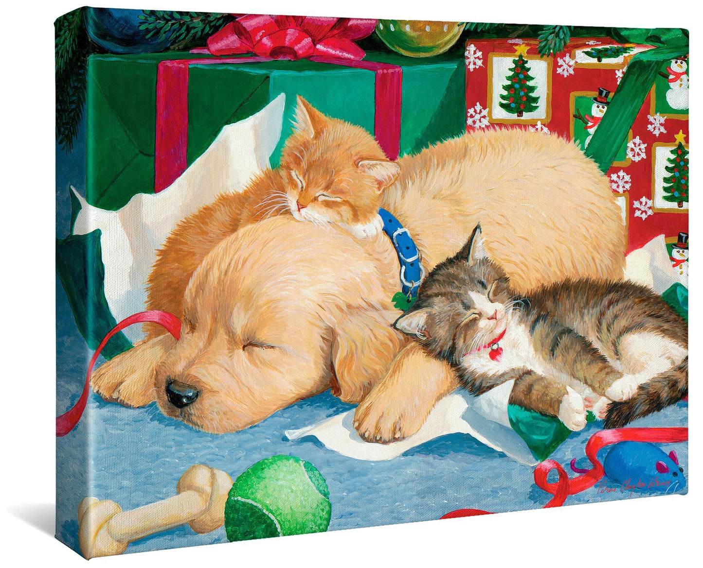 Too Much Fun—Puppy & Kittens Gallery Wrapped Canvas - Wild Wings