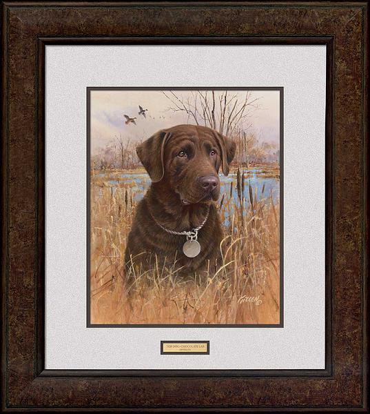 Top Dog—Chocolate Lab Framed Signed Print - Wild Wings