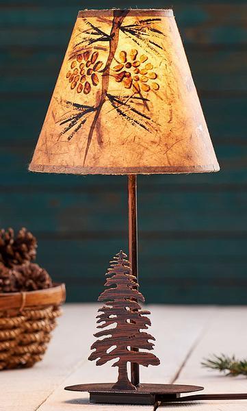 Pine Tree with Pinecones Accent Lamp - Wild Wings