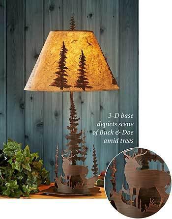 Whitetail Deer & Tree Table Lamp - Wild Wings