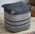 Charcoal Chenille Pouf - Wild Wings