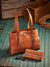 Turquoise Leather Tote - Wild Wings
