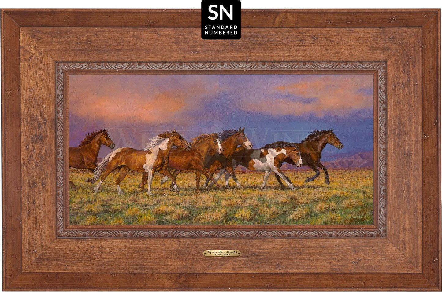 Unbroken—Horses; Standard Numbered Edition (SN) Master Artisan Canvas - Wild Wings