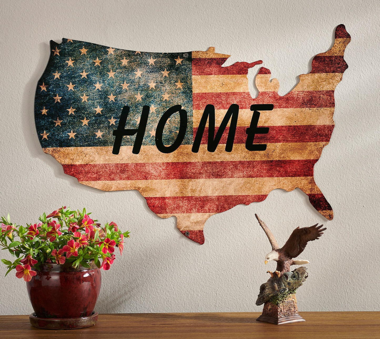Home USA Flag Metal Wall Art - Wild Wings