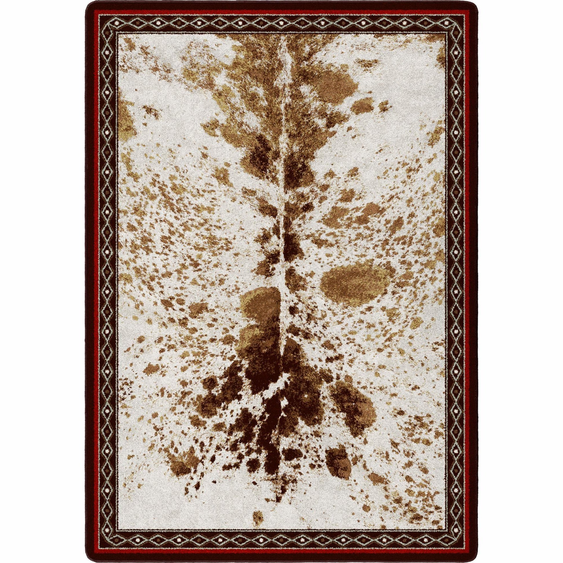 Cowhide Pattern Brindle Area Rug Collection - Wild Wings