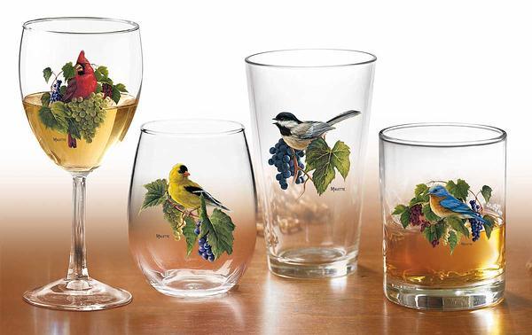 Vinyard Songbirds Glassware Collection - Wild Wings