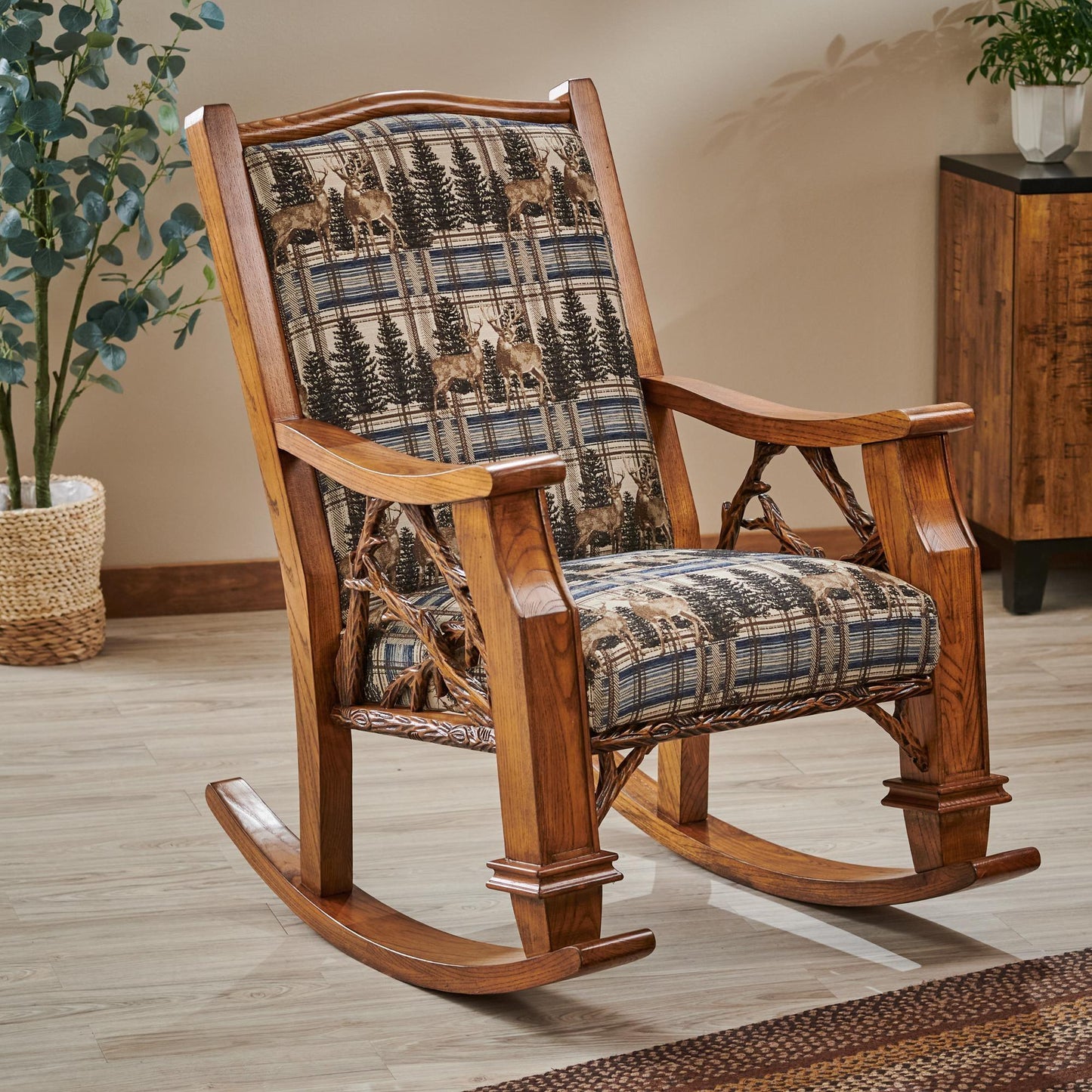 Watchful Whitetail Rocking Chair - Wild Wings