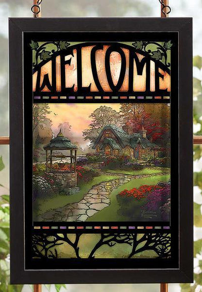 Welcome; Make a Wish Stained Glass Art - Wild Wings