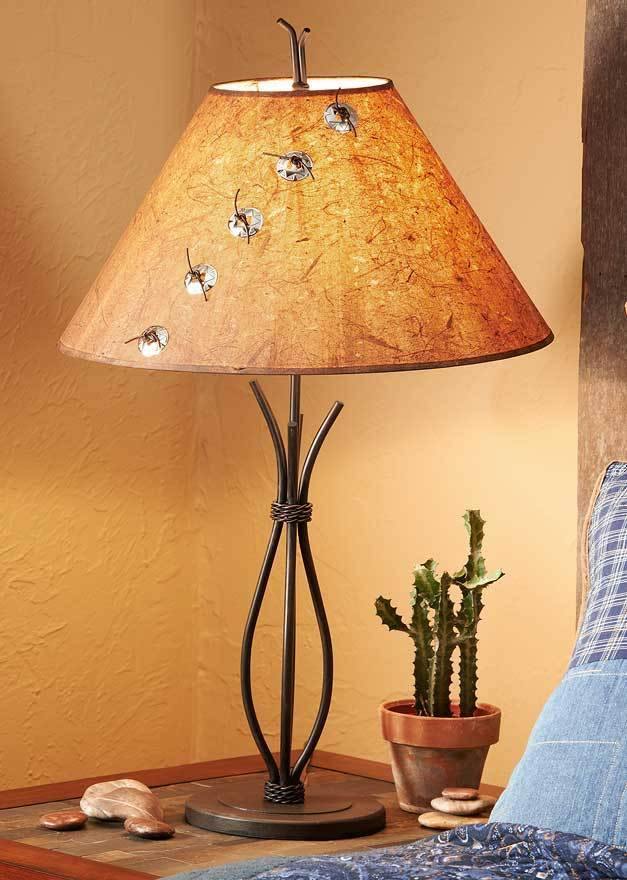 Western Iron & Concho Table Lamp - Wild Wings