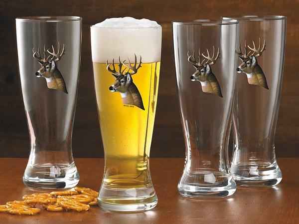 Whitetail Deer Portrait Pilsner Glasses - Wild Wings