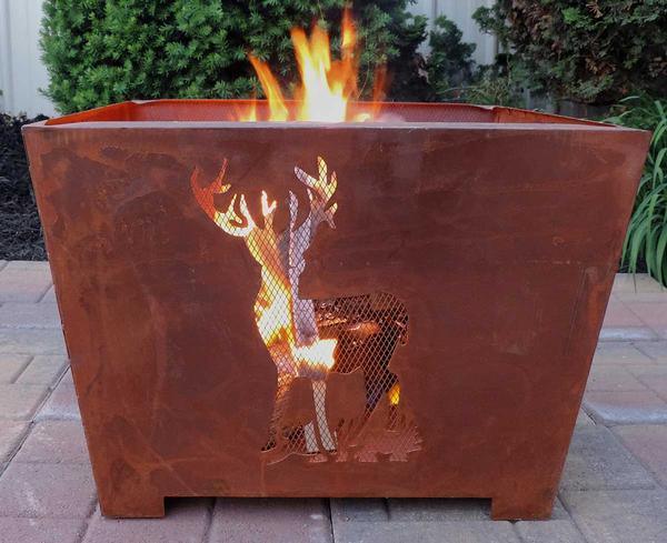 Whitetail Deer Fire Pit - Wild Wings