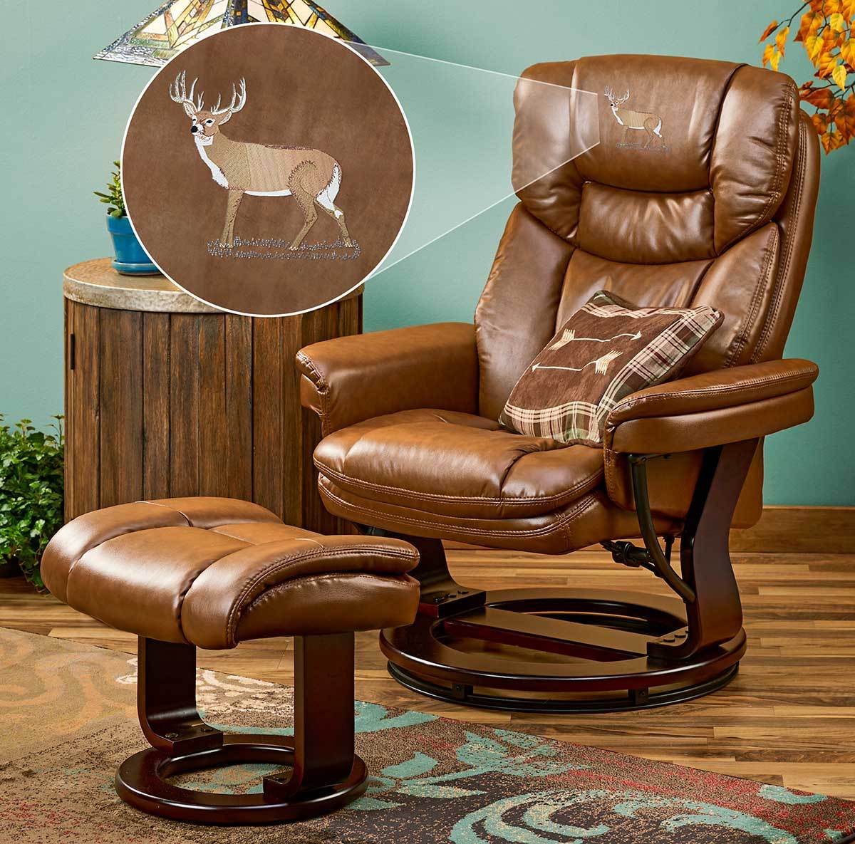 Whitetail Deer Swivel Chair & Stool - Wild Wings