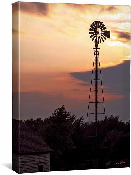 Windmill Sky Gallery Wrapped Canvas - Wild Wings