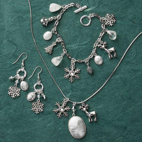 Winter White Necklace, Earrings & Bracelet - Wild Wings