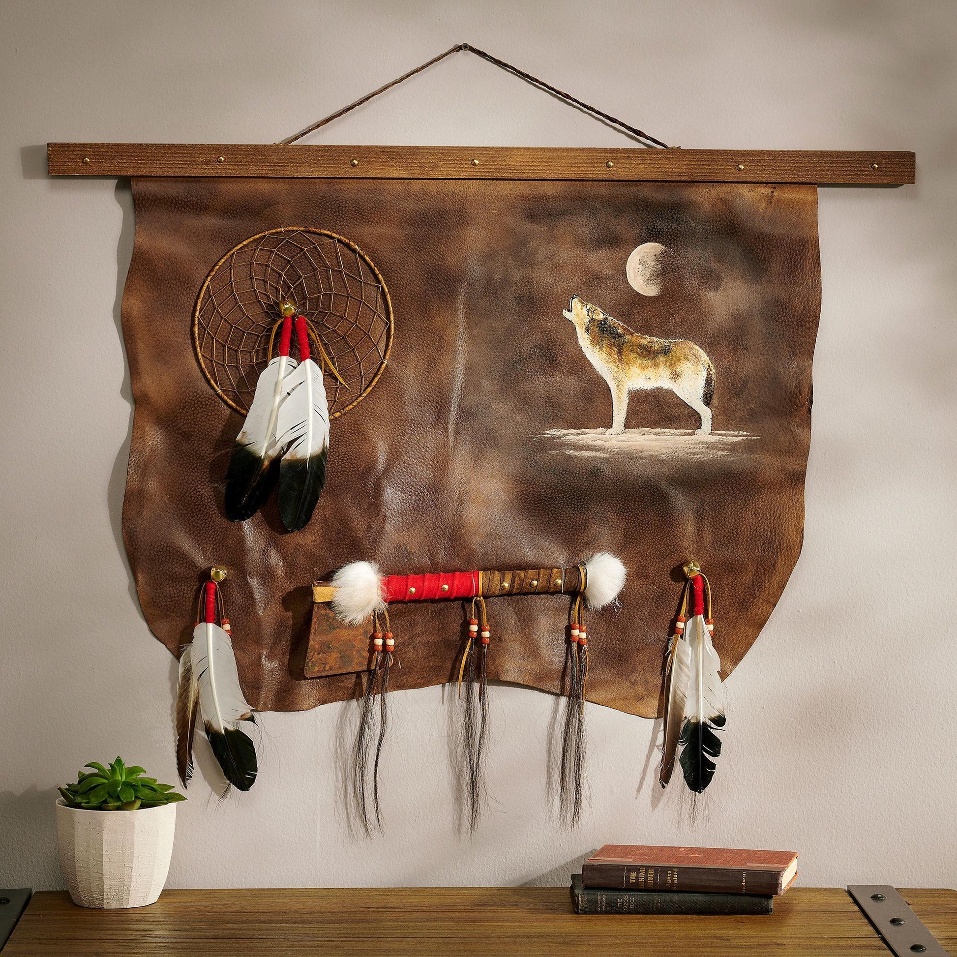 Howling Wolf Tapestry - Wild Wings