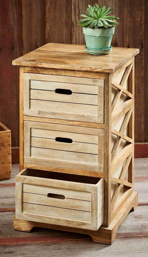 Wooden Crate Side Table - Wild Wings